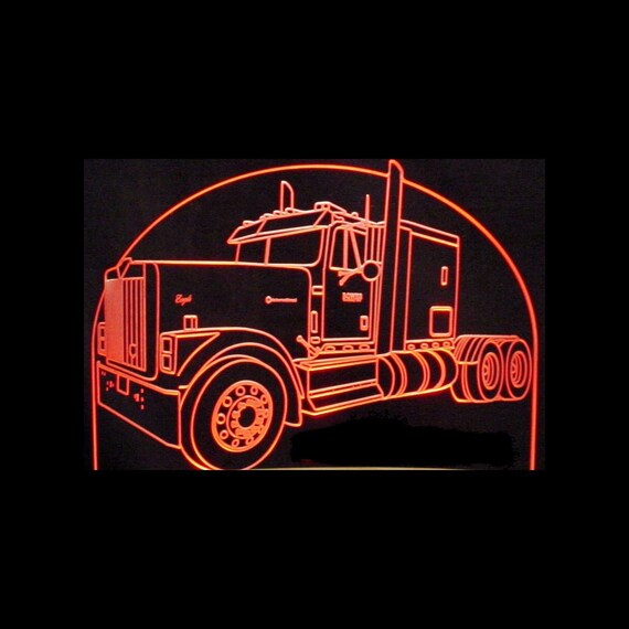 Semi Truck 9300 Acrylic Lighted Edge Lit LED Truck Sign add Etsy