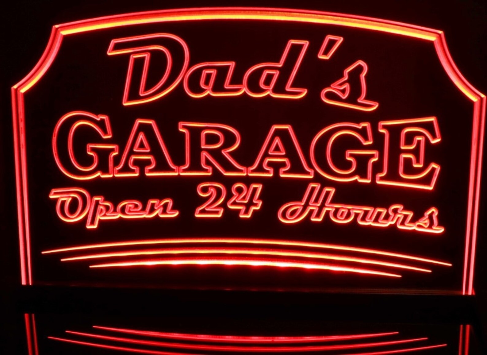 Dads Garage Fathers Day Acrylic Lighted Edge Lit LED Sign Full Etsy