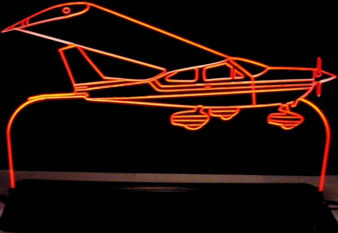 Airplane Plane Acrylic Lighted Edge Lit LED Plane Sign Full Etsy