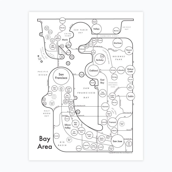 Bay Area Letterpress Print 8.5"x11"