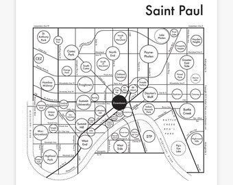 Saint Paul Letterpress Print 8"x8"