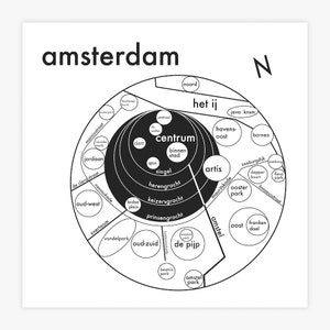 Amsterdam Carte 8"x8 » Letterpress