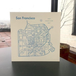 San Francisco Map 17.5 x 17.5 Screenprint image 2