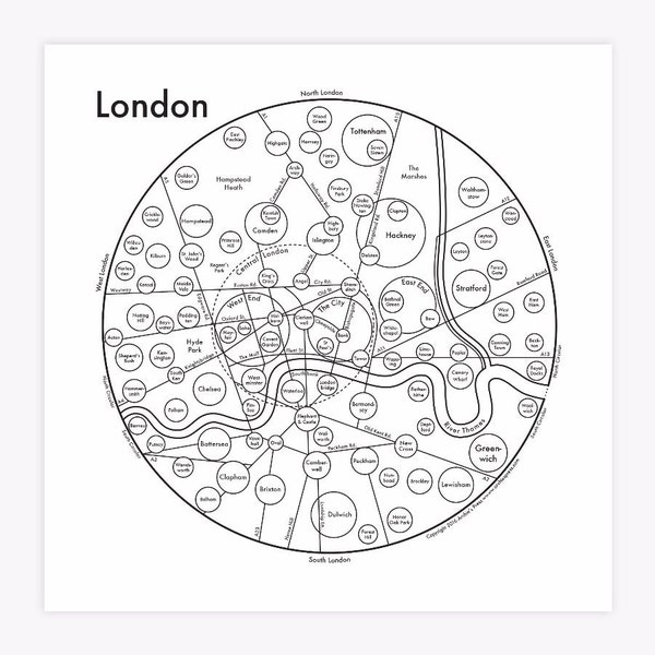 London Map Etsy