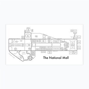 National Mall Carte Letterpress Imprimer 6"x12 »
