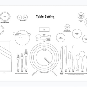 Table Setting Letterpress Print