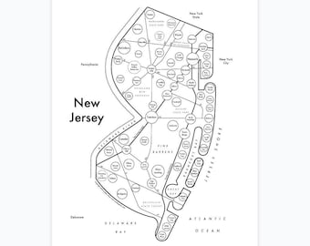 New Jersey Letterpress Print 8.5”x11”