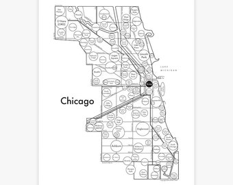 Chicago Mind Map - Letterpress - Simple - Design