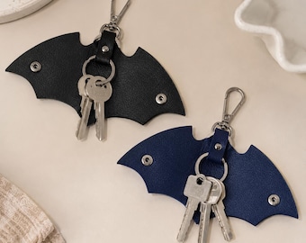 Mode Kreative Fledermaus Form PU Leder Schlüsselbund Männer Frauen Schlüsselhalter Organizer Beutel Split Autoschlüssel Brieftasche Haushälterin Schlüsselring