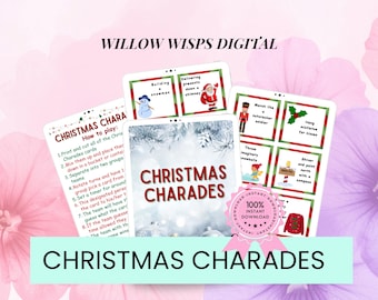 クリスマス・ジェスチャーゲーム：家族みんなで楽しめる印刷可能なゲーム - 即時ダウンロード