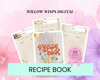 Rustic Recipe Book Pages - Printable Vintage Kitchen Cards