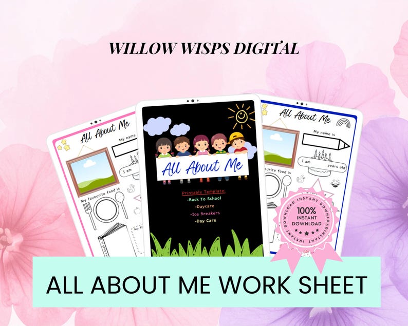 All About Me Worksheet Canva Template | Back to School Activity - Etsy UK