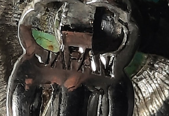 Vintage Larimar Oval Clip-on Earrings made in Jap… - image 3