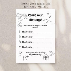 Count Your Blessings Printable for Kids | Christian Gratitude Activity ...