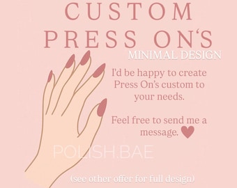Custom - minimal design / Press-On Nailset