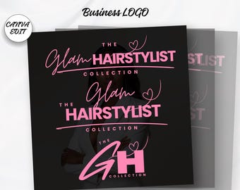Editable Beauty Logo Pack 3 Logo Templates For Lash Hair Nails MUA And Braids DIY Branding Logo Premade Custom Design Template Editable DIY