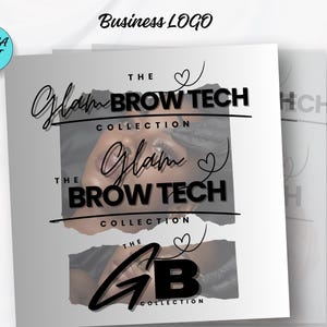Brow Logo Design Template Eyebrow Logo Brow Tech And Lash Artist Logo Beauty Salon Branding Editable Canva DIY Logo Design Template Canva