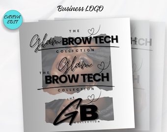 Brow Logo Design Template Eyebrow Logo Brow Tech And Lash Artist Logo Beauty Salon Branding Editable Canva DIY Logo Design Template Canva