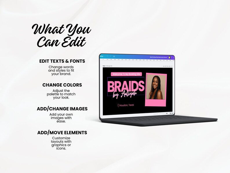 Acuity Braids Booking Template Black Pink Braids Acuity Braiding Acuity ...