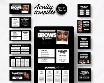 Acuity Brow Booking Template Brow Tech Schedule Brow Acuity Template Brow Artist Schedule Editable Brow Booking Template Brow Artist Booking