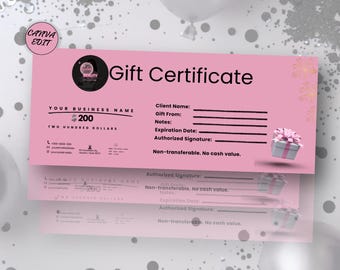 Beauty Salon Gift Certificate Template Canva Editable Hair Nail Lash Spa Voucher Printable Beauty Business Gift Card Gift Certificate Beauty