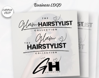 Premade Beauty Logo Design Canva Editable Lash Makeup Nail Hair Logo Minimal Feminine Branding Logo For Small Business Templates Canva DIY