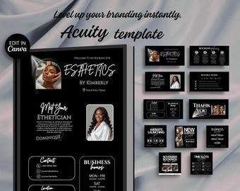 Esthetician Booking Site Template Acuity Esthetician Canva Website Banner Template DIY Lashes Booking Site Template Acuity Schedule Canva