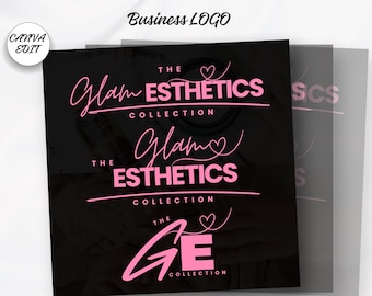 DIY Esthetician Logo Design Logo Esthetician Business Logo Branding Design Canva Templates Design Logo Brand Canva Template Beauty Logo DIY