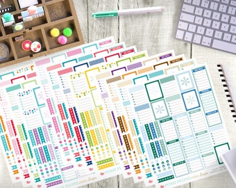 All Month Planner Printable Package/ Erin Condren Planner Stickers/ Printable Planner Stickers/ Printable Erin Condren Stickers/ Matching