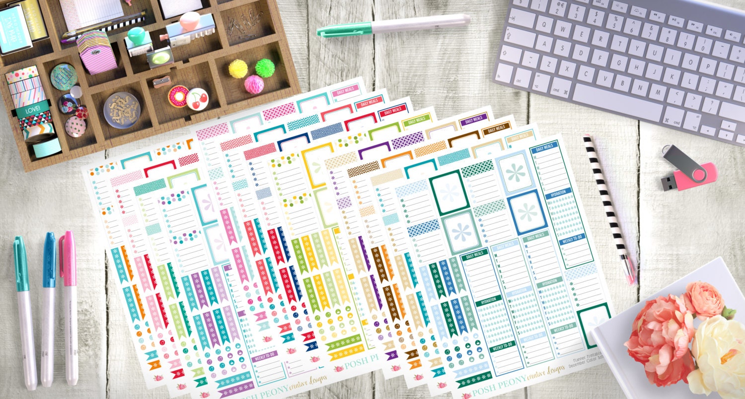 All Month Planner Printable Package/ Erin Condren Planner Stickers ...
