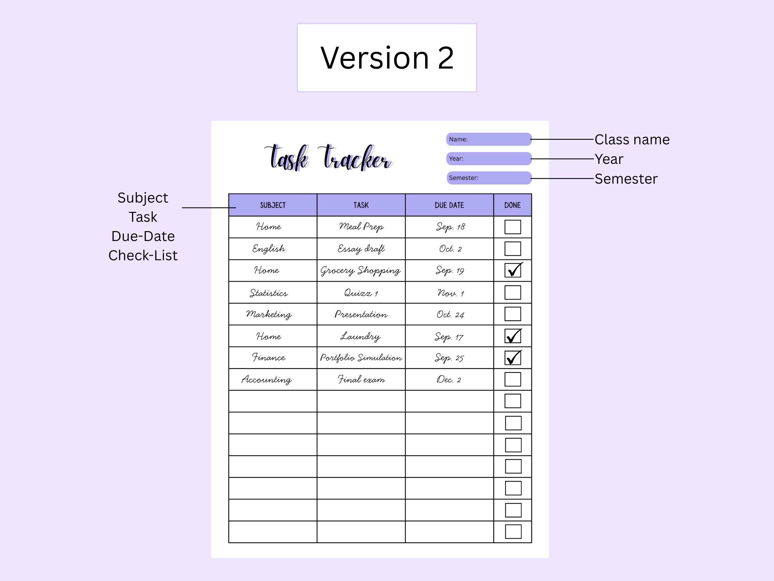 Printable Task Tracker - Etsy