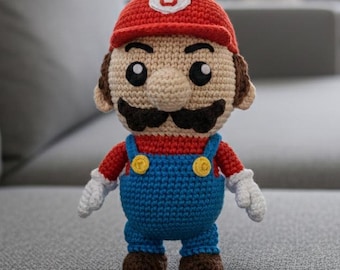Mario Crochet Pattern: Amigurumi PDF Tutorial (Digital Download)