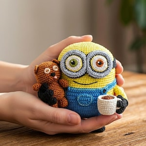 Minion Bob y Tim, Amigurumi, Muñeca