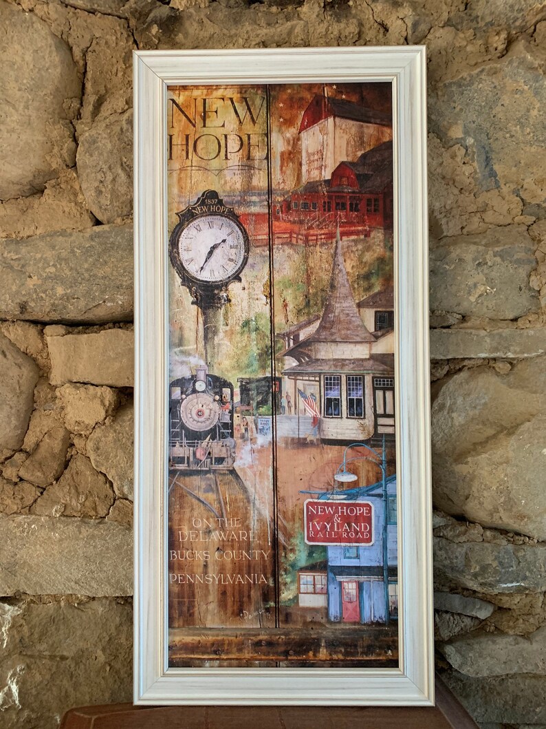 NEW HOPE,PA framed shops giclee print