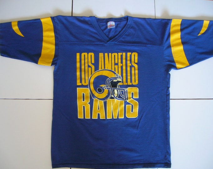 Vintage Los Angeles Rams V Neck T Shirt Garan XL Etsy