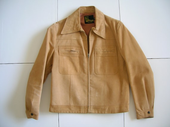 Items similar to Vintage 70s Silton California Suede Leather Jacket 40