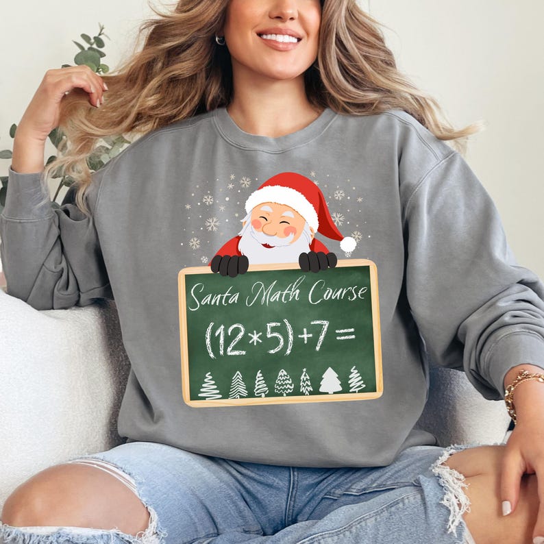 Funny Santa Math Meme Six Seven PNG – Christmas Teacher Chalkboard 6 7 ...