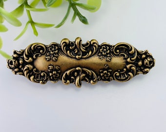 Antique Brass Victorian Bar Hair Clip/Barrette