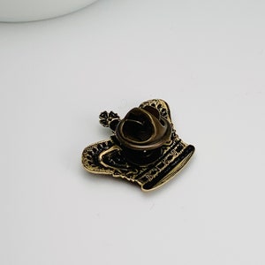 Antique Brass Royal Crown Tie Tack or Lapel Pin image 4