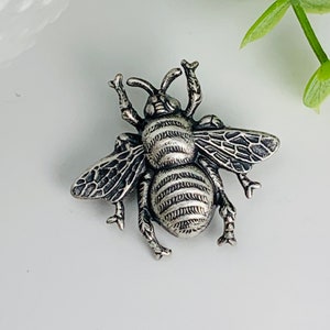 Antique Silver Bee Brooch