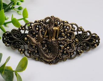 Antique Brass Nautical Mermaid Hair Clip/Barrette