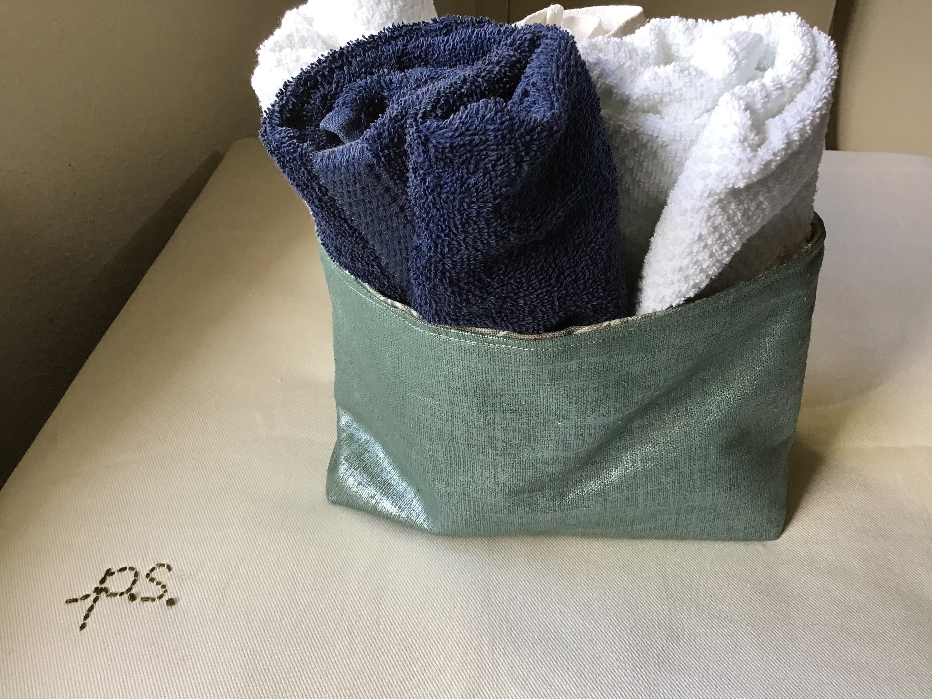 Bac De tissu Vert gris