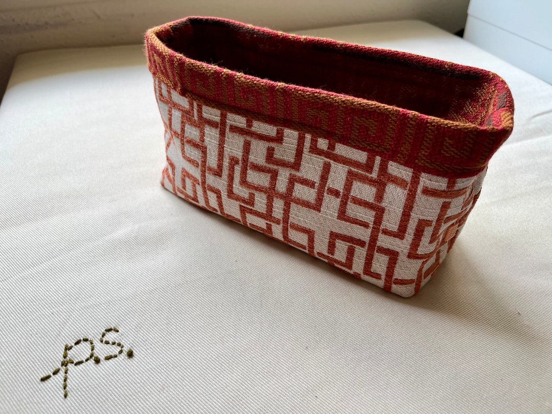 Shades of Orange Labyrinth Prints Home Decor Fabric Bin - Etsy