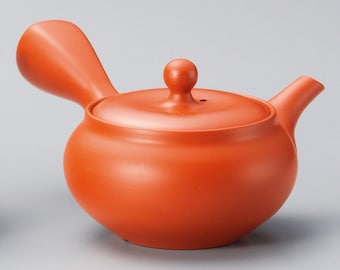 Red Tokoname ware Japanese Kyusu