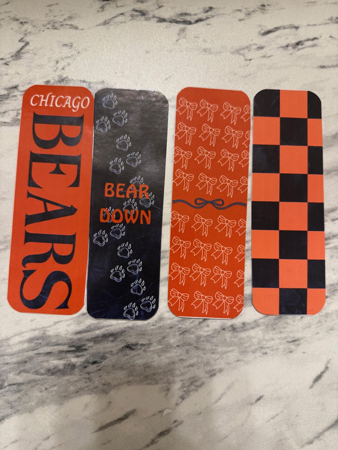 Chicago Bears 4-set Bookmarks - Etsy