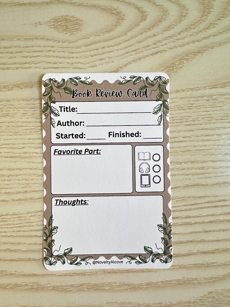 Book Review Bookmark Set of 6, Writable Matte Bookmarks for Readers ...