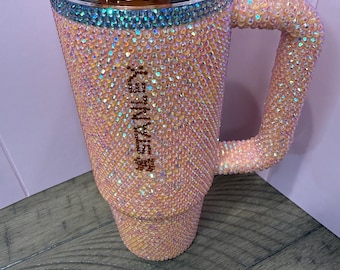 Custom Bling Stanley Tumbler | 20oz 3oz 40oz ProTour Flip Straw, Rhinestone Embellished