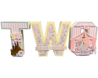 3 letras o números personalizados en 3D