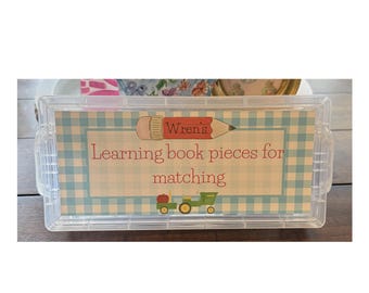 Caja de libros de aprendizaje para piezas