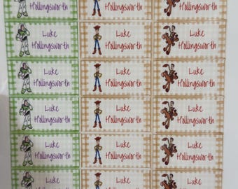 Etiquetas impermeables de Toy Story para niños
